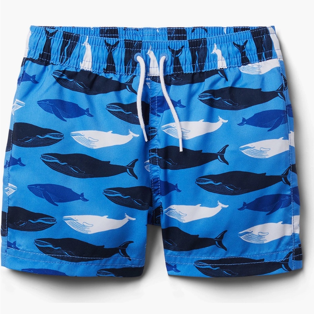 Janie and Jack boy’s Whale swim trunks